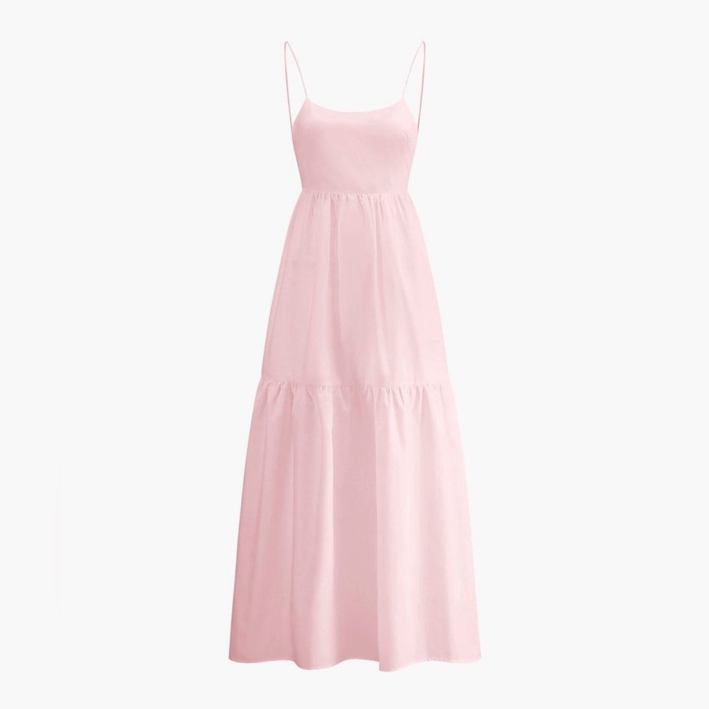 Commense Pink Open Back Maxi Dress - Size Large